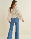 Smocked Eyelet Tassel Top