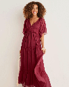 Flutter Sleeve Maxi Dress