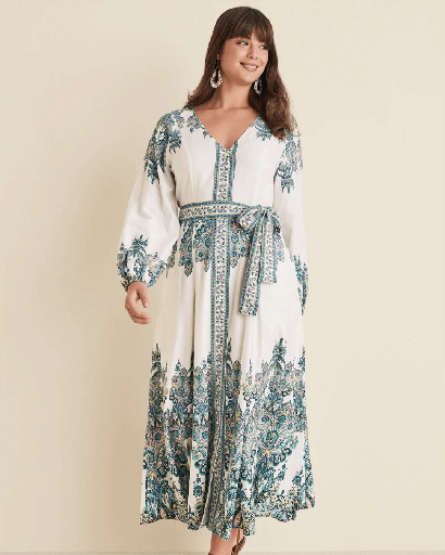 Tie-Waist Maxi Dress